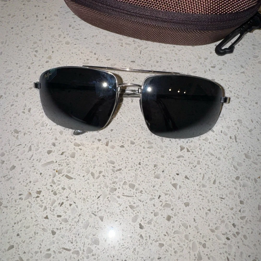 Maui Jim Sandlewood MJ 217 17 Metal Frame + Grey Sunglasses 64 15-139 Silver